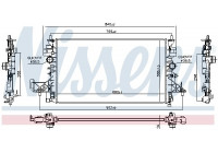 Radiator, engine cooling 630798 Nissens