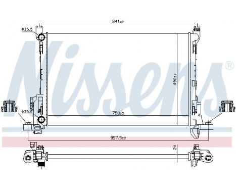 Radiator, engine cooling 630803 Nissens