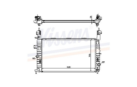 Radiator, engine cooling 63087A Nissens