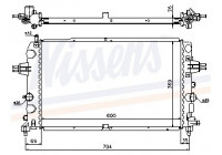 Radiator, engine cooling 63121 Nissens