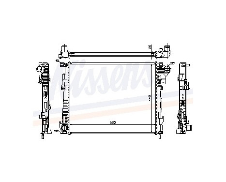 Radiator, engine cooling 63122 Nissens
