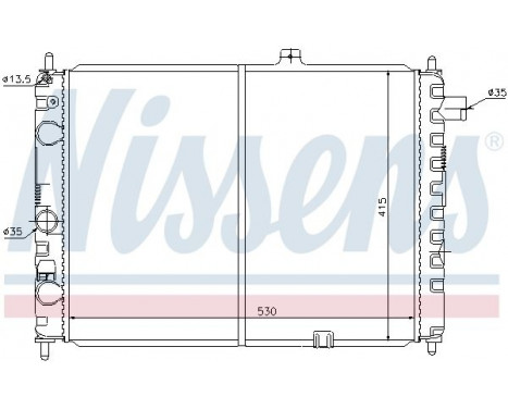 Radiator, engine cooling 63170 Nissens