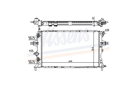 Radiator, engine cooling 63247A Nissens