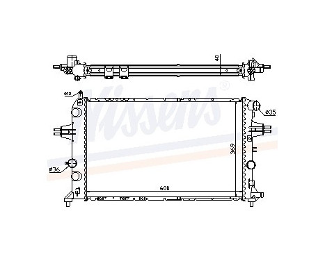 Radiator, engine cooling 63249A Nissens