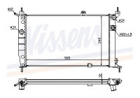 Radiator, engine cooling 63252A Nissens