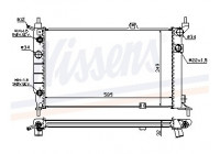 Radiator, engine cooling 63253A Nissens