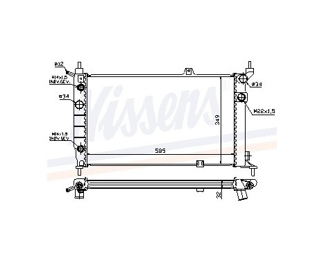 Radiator, engine cooling 63253A Nissens