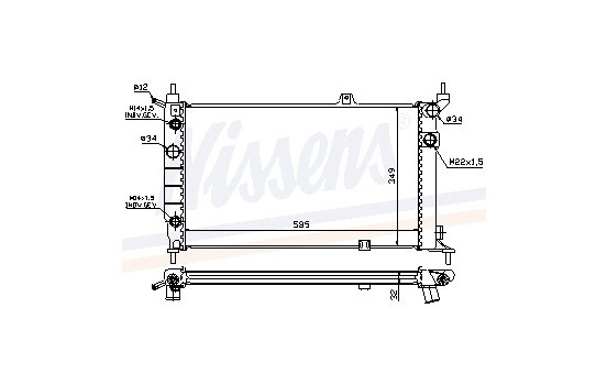 Radiator, engine cooling 63253A Nissens