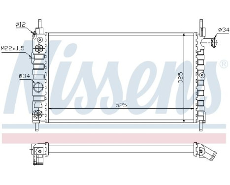 Radiator, engine cooling 63282 Nissens