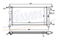 Radiator, engine cooling 63290 Nissens