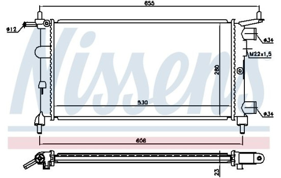 Radiator, engine cooling 63290 Nissens, Image 2