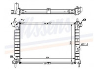 Radiator, engine cooling 63291A Nissens