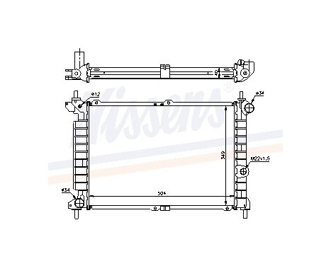 Radiator, engine cooling 63291A Nissens