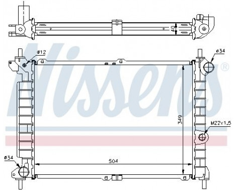 Radiator, engine cooling 63291A Nissens, Image 2