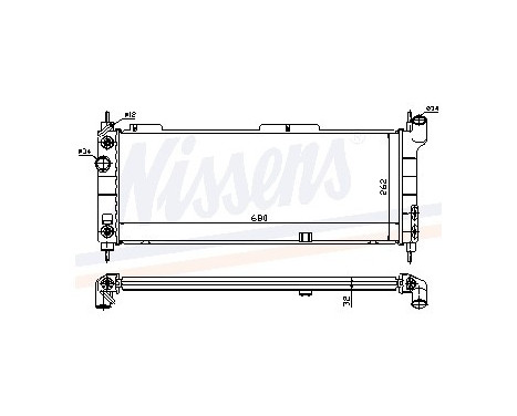 Radiator, engine cooling 632921 Nissens
