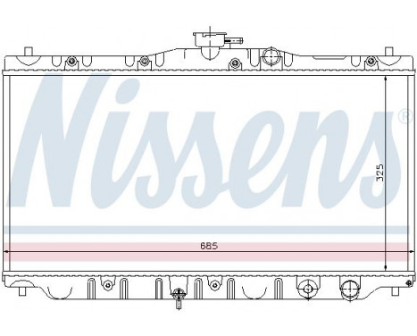 Radiator, engine cooling 63304 Nissens