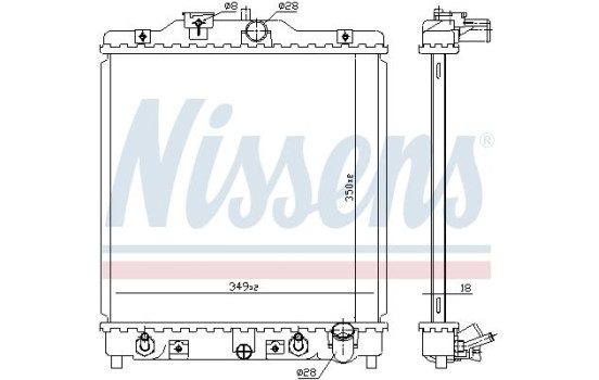 Radiator, engine cooling 633081 Nissens, Image 2
