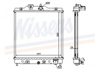 Radiator, engine cooling 63310A Nissens