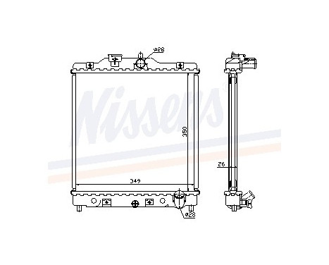 Radiator, engine cooling 63310A Nissens