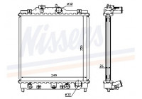 Radiator, engine cooling 63340 Nissens