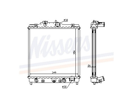 Radiator, engine cooling 63340 Nissens