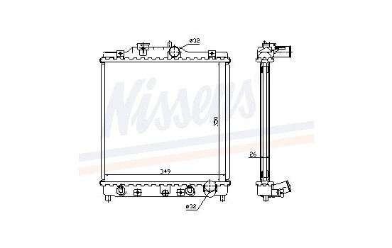 Radiator, engine cooling 63340 Nissens