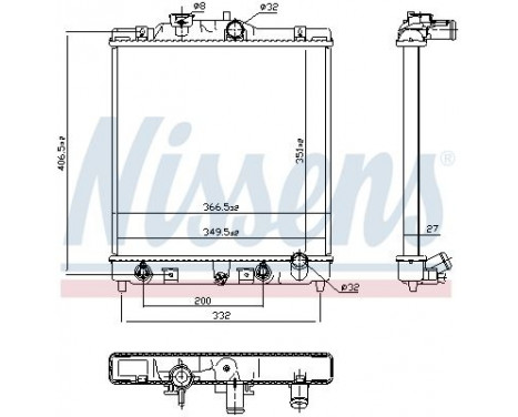 Radiator, engine cooling 63340 Nissens, Image 2