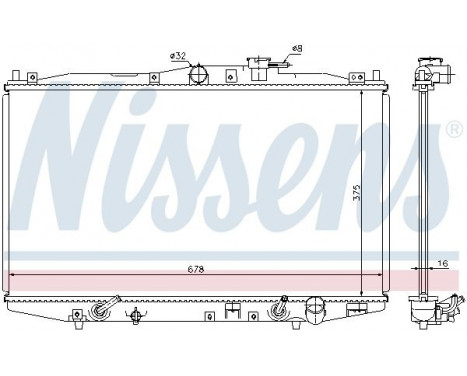 Radiator, engine cooling 63345 Nissens