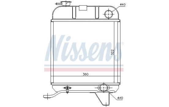 Radiator, engine cooling 63460 Nissens, Image 2