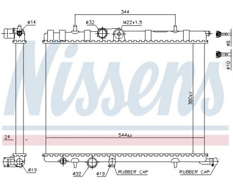 Radiator, engine cooling 63502 Nissens, Image 2