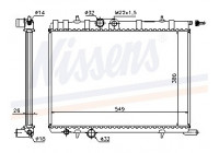 Radiator, engine cooling 63502A Nissens