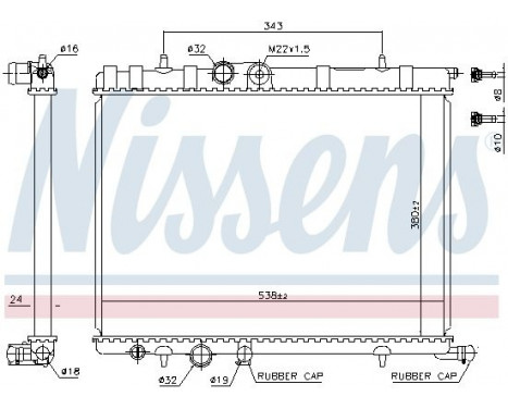 Radiator, engine cooling 63502A Nissens, Image 2