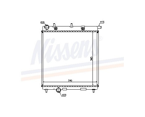 Radiator, engine cooling 63505 Nissens