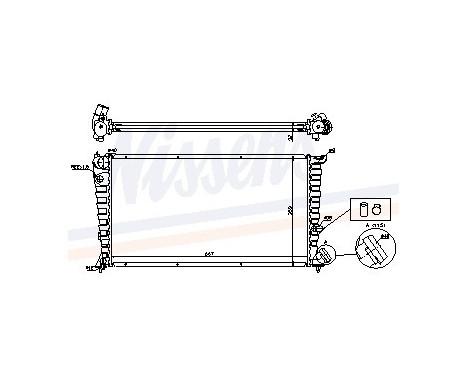 Radiator, engine cooling 63508 Nissens