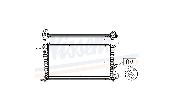 Radiator, engine cooling 63508 Nissens