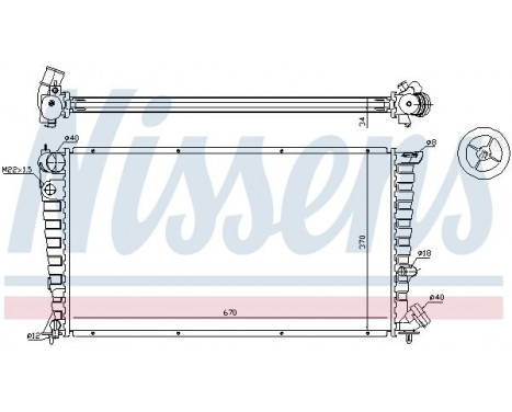 Radiator, engine cooling 63508 Nissens, Image 2