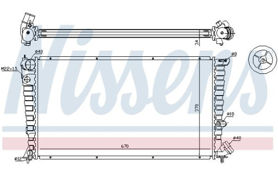 Radiator, engine cooling 63508 Nissens, Image 2