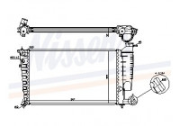 Radiator, engine cooling 63512A Nissens