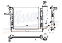 Radiator, engine cooling 63522 Nissens