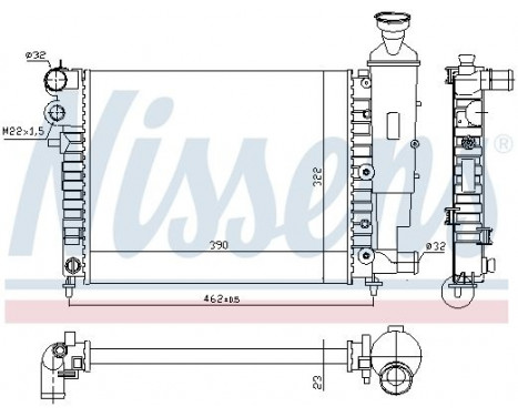 Radiator, engine cooling 63522 Nissens, Image 2