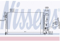Radiator, engine cooling 63528 Nissens