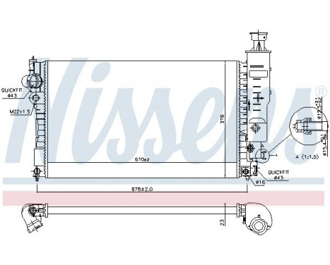 Radiator, engine cooling 63528 Nissens, Image 2