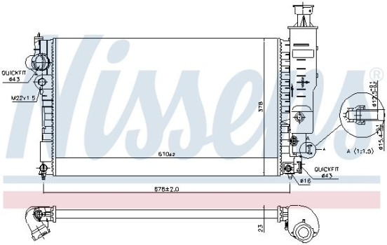 Radiator, engine cooling 63528 Nissens, Image 2