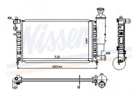 Radiator, engine cooling 63537A Nissens
