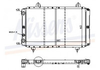Radiator, engine cooling 63558 Nissens
