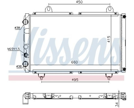 Radiator, engine cooling 63558 Nissens, Image 7