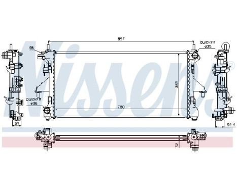 Radiator, engine cooling 63565 Nissens, Image 2