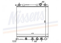 Radiator, engine cooling 636002 Nissens