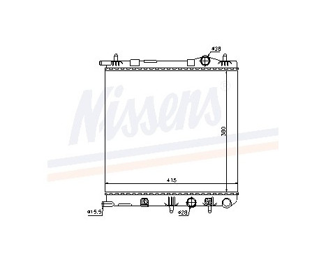 Radiator, engine cooling 636002 Nissens