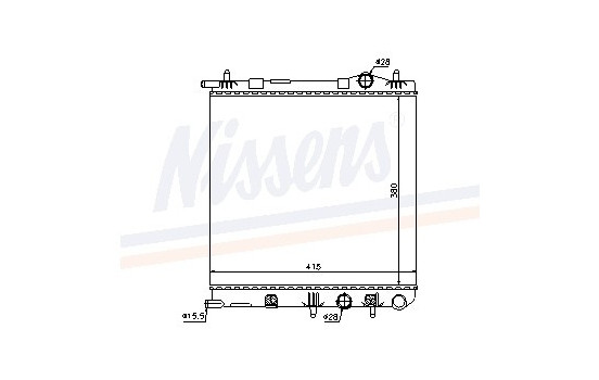 Radiator, engine cooling 636002 Nissens